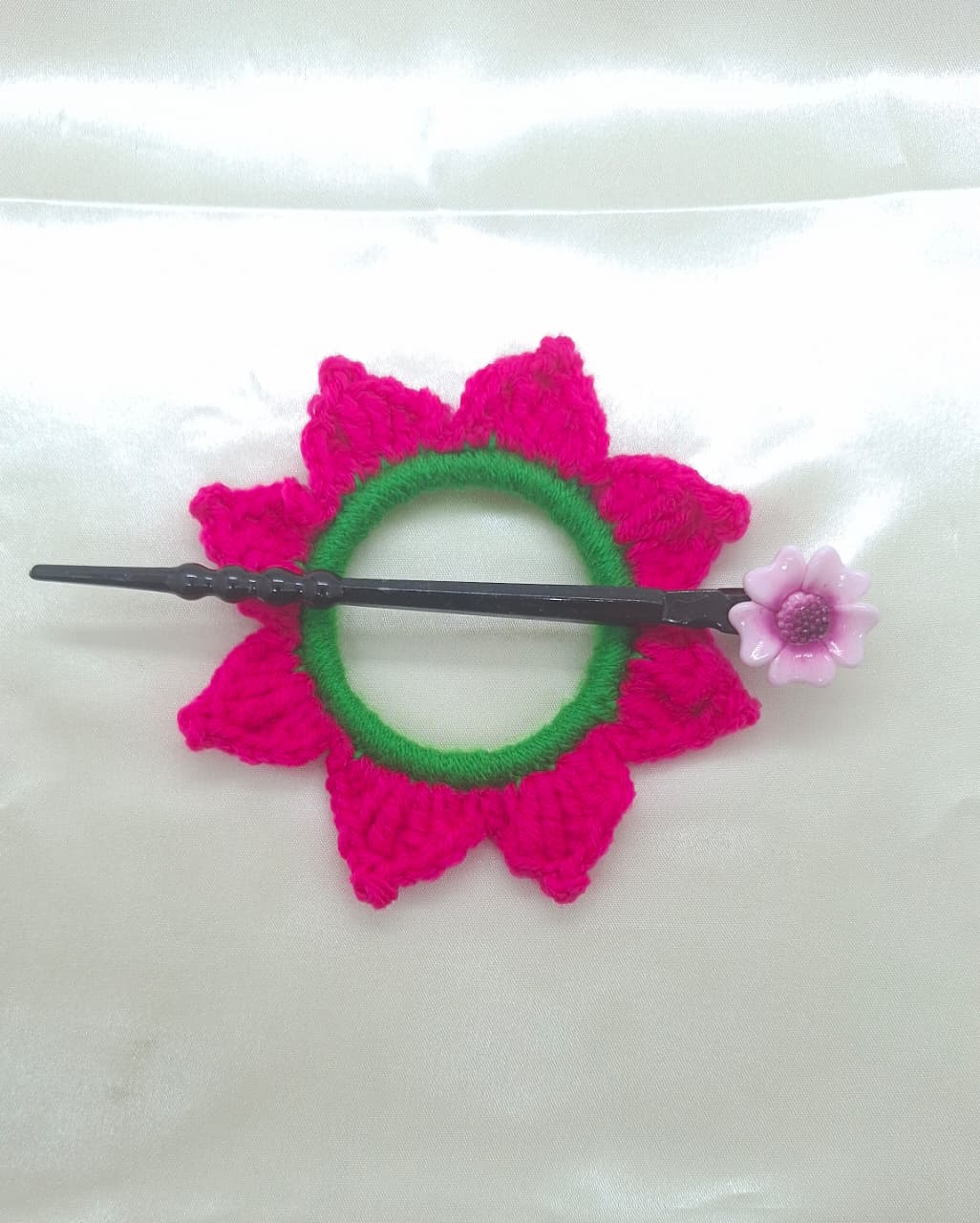 Crochet Hair Bun Pin